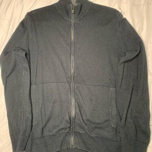 Banana Republic cashmere cotton zip up sweater